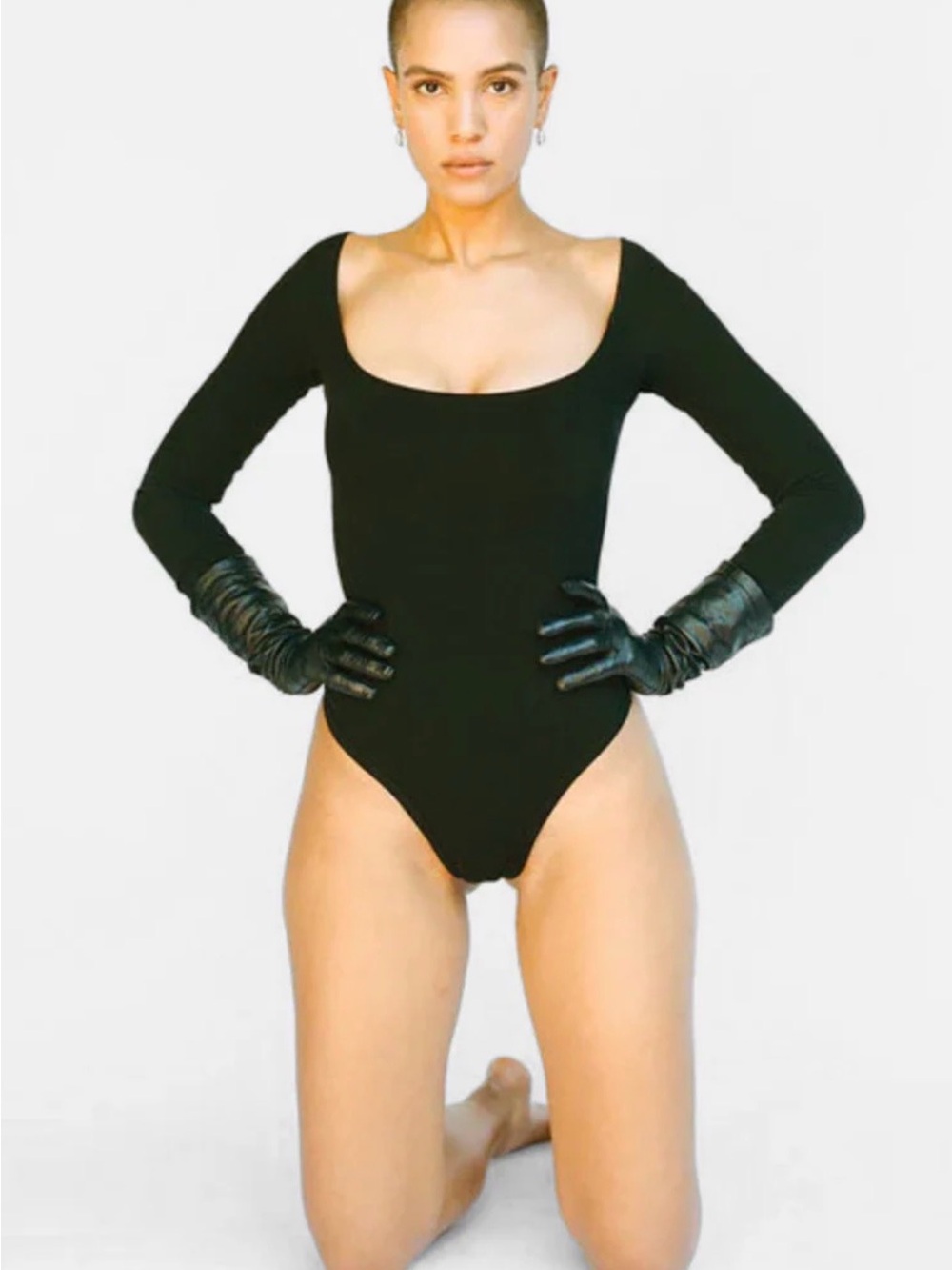 Gil Rodriguez El Tigre Long Sleeve Bodysuit-Black Color,Size L